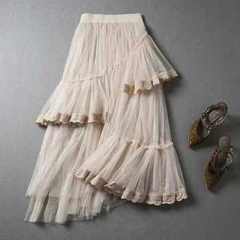 high waist irregular women skirts ruffles solid A-line loose beach style long maxi mesh skirts elegant holiday vacation skirts
high waist irregular women skirts ruffles solid A-line loose beach style long maxi mesh skirts elegant holiday vacation skirts