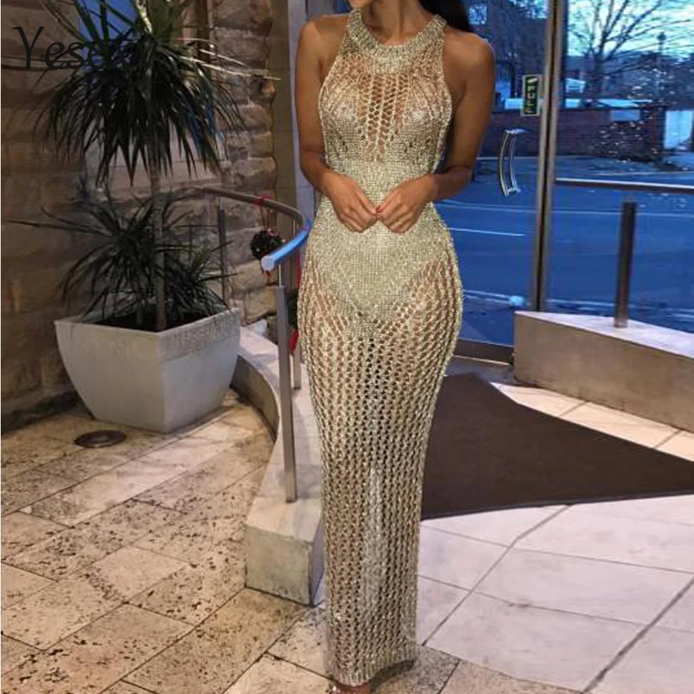 Yesexy 2020 Women Sexy Off Shoulder Halter Hollow Out Summer Party Dresses Gold Color Elegant Evening Maxi Dress Vestdios VR9083
Yesexy 2020 Women Sexy Off Shoulder Halter Hollow Out Summer Party Dresses Gold Color Elegant Evening Maxi Dress Vestdios VR9083