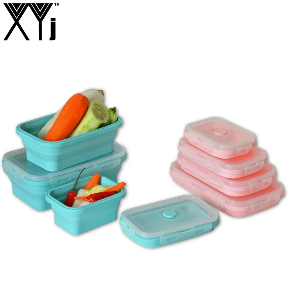 XYj Lunch Box 4-piece Sets Microwave Dinnerware Food Container Folding Bento Boxes Healthy Material Portable Storage Tableware
XYj Lunch Box 4-piece Sets Microwave Dinnerware Food Container Folding Bento Boxes Healthy Material Portable Storage Tableware