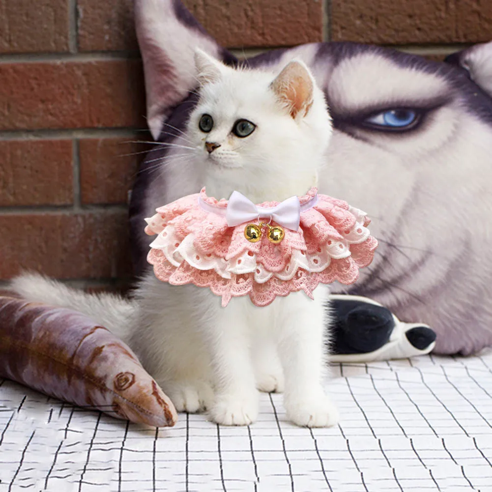 Beautiful Pet Cat Dog Collar Lace Bibs With Small Bells Puppy Kitten Hollow Out Neckerchief Pet Supplies High Quality @LS AU06
Beautiful Pet Cat Dog Collar Lace Bibs With Small Bells Puppy Kitten Hollow Out Neckerchief Pet Supplies High Quality @LS AU06
