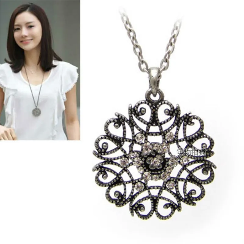 New Design European Pop hollow flower long necklace sweater chain necklaces & pendants For Woman 0171
New Design European Pop hollow flower long necklace sweater chain necklaces & pendants For Woman 0171