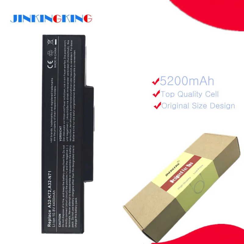 Laptop Battery For Asus A32-N71 A32-K72 K72 K72F K72D K72DR K73 K73SV K73S K73E N73SV 6 Cells
Laptop Battery For Asus A32-N71 A32-K72 K72 K72F K72D K72DR K73 K73SV K73S K73E N73SV 6 Cells