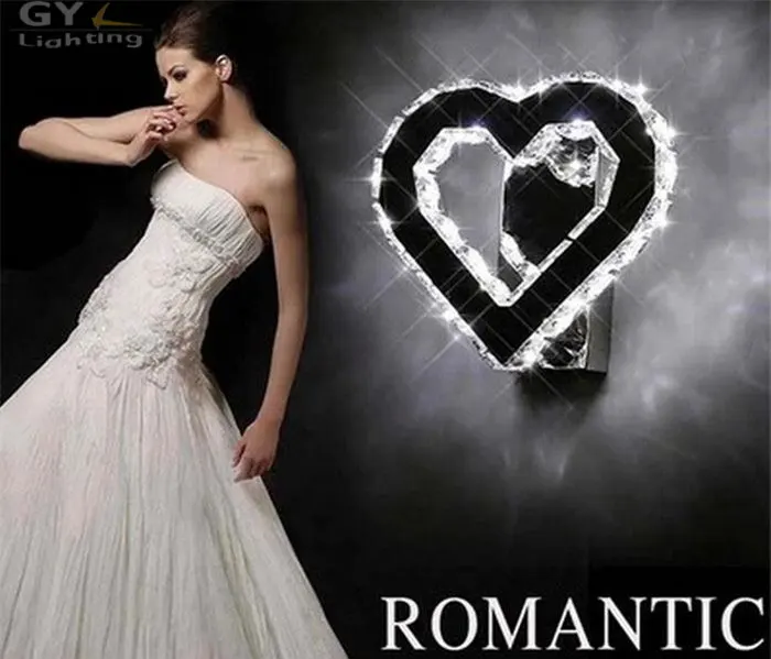 AC100-240V 22*16cm 12W LED wall lamp Modern Crystal wall lights sconces heart aisle LED Hotel bedside wall lamp wedding gift luz
AC100-240V 22*16cm 12W LED wall lamp Modern Crystal wall lights sconces heart aisle LED Hotel bedside wall lamp wedding gift luz