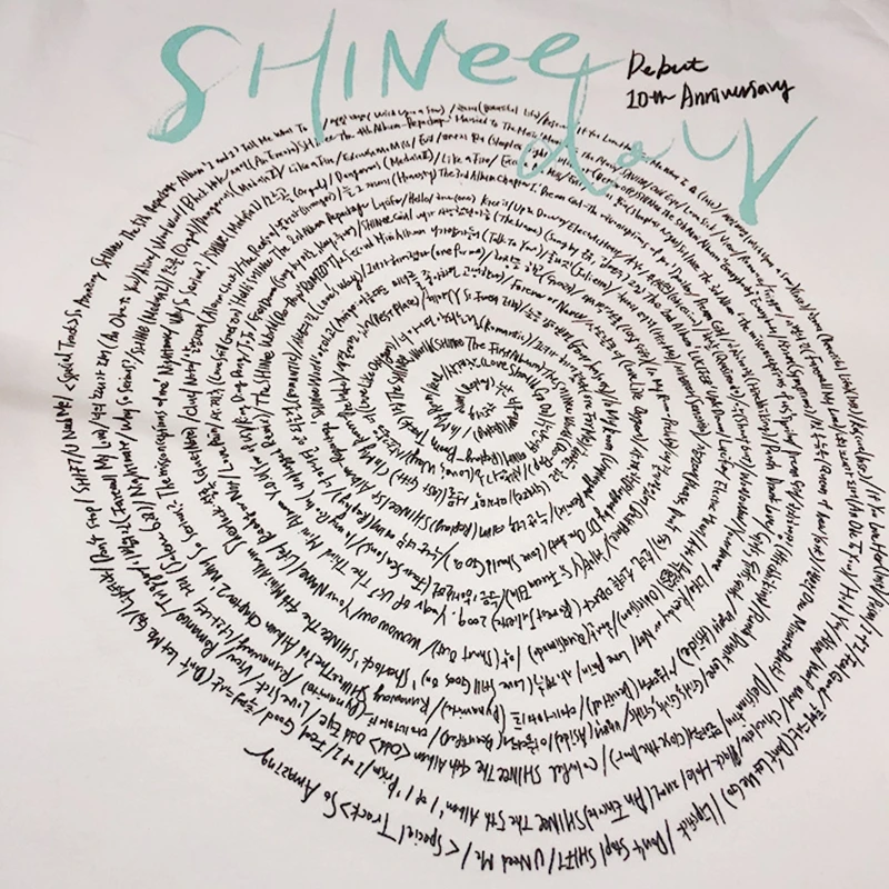 Shinee 10-year Anniversary T-Shirts Shinee 10-year Anniversary T-Shirts