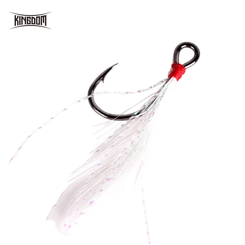 Kingdom Fishing Hooks Equipment Accessories Single Hooks With Feather Attractive 1#/2#/4#/6# High Carbon Steel 4 Pieces/Bag
Kingdom Fishing Hooks Equipment Accessories Single Hooks With Feather Attractive 1#/2#/4#/6# High Carbon Steel 4 Pieces/Bag