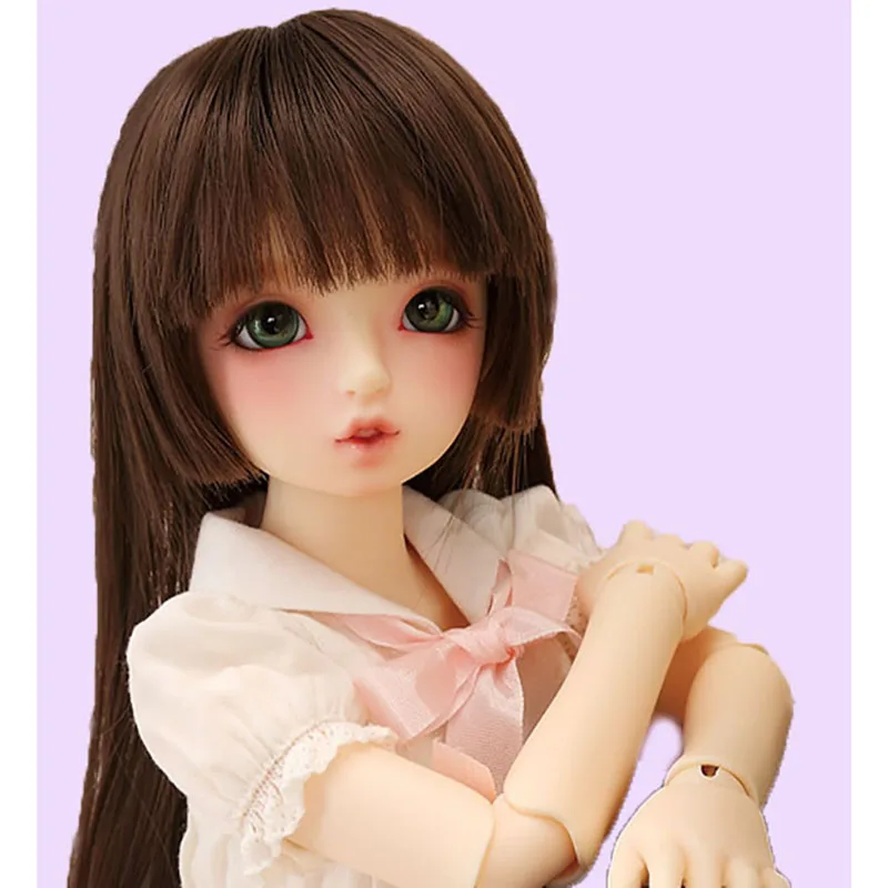 Cateleya BJD Wig Doll Hair Long Straight Tidy Bangs Three-Knife 1/3 1/4 1/6 1/8 Dolls | Игрушки и хобби