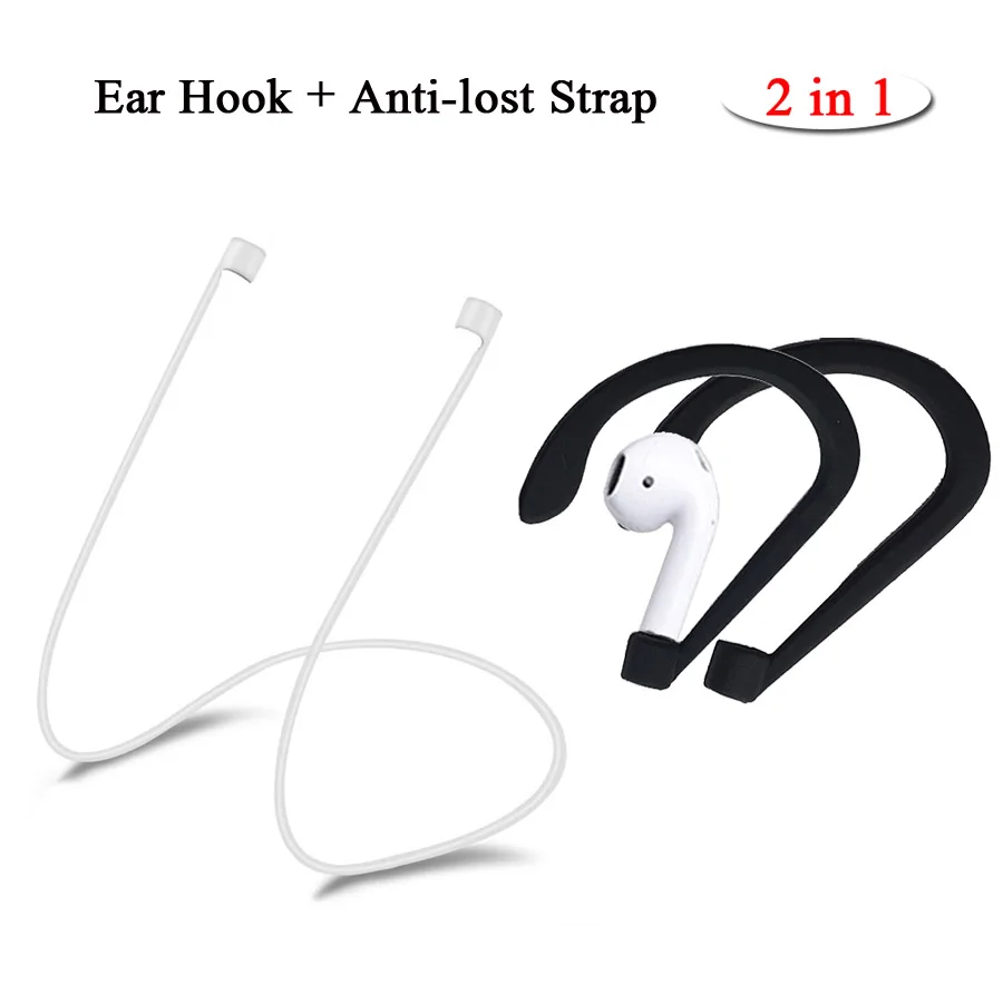 2 in 1 Ear Hooks Holder for Apple Airpods Anti-lost Ear Hook+Silicone Headphone Strap Cable String Rope for Air Pods Accessories
2 in 1 Ear Hooks Holder for Apple Airpods Anti-lost Ear Hook+Silicone Headphone Strap Cable String Rope for Air Pods Accessories
