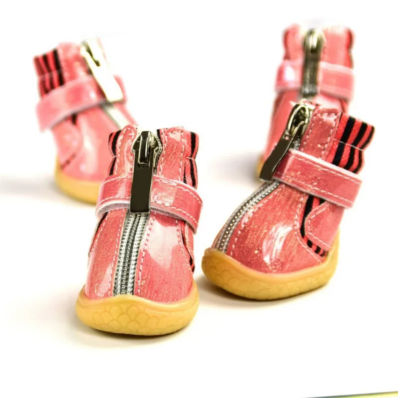 4Pcs/set Pet Dog Shoes Booties Waterproof PU Leather Shoes Puppy Dogs Zipper Shoes For Small Cats Dogs Shoes
4Pcs/set Pet Dog Shoes Booties Waterproof PU Leather Shoes Puppy Dogs Zipper Shoes For Small Cats Dogs Shoes