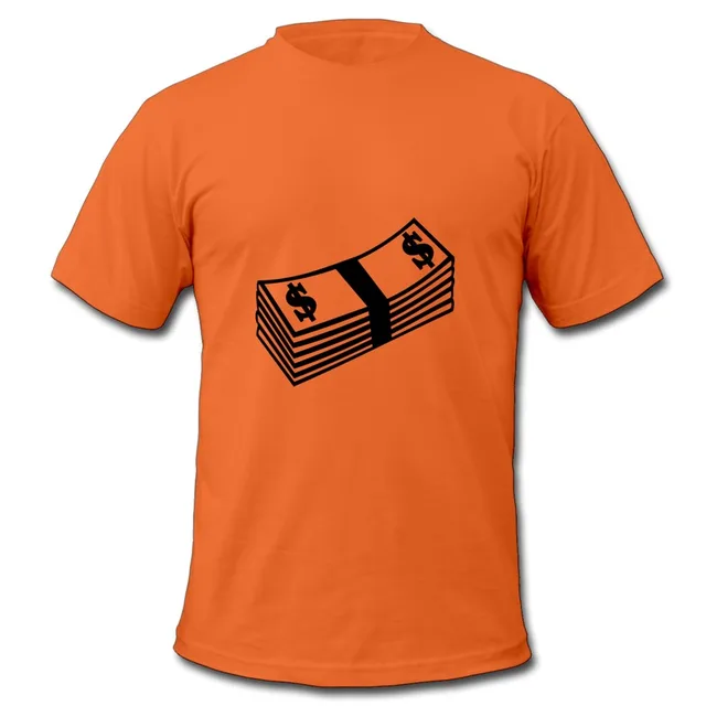 2014 original cotton mens t-shirt dollar money creat own tee for