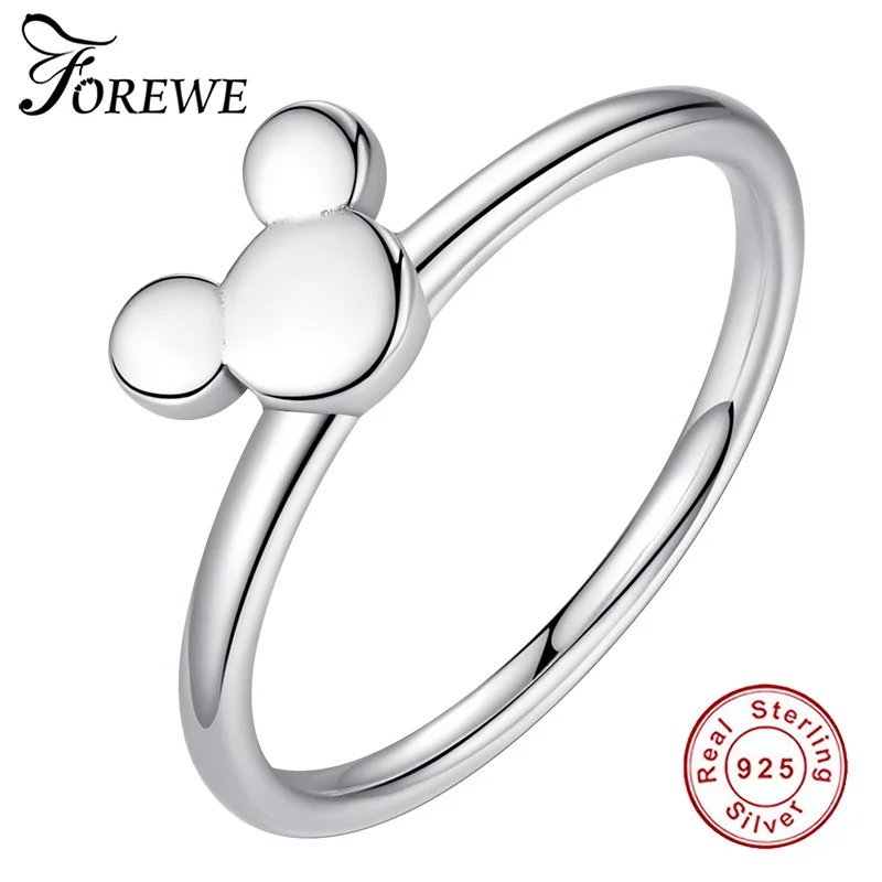 FOREWE 100% 925 Sterling Silver Ring Mickey Finger Ring for Women Sterling Silver Jewelry Gift Female engaged Ring
FOREWE 100% 925 Sterling Silver Ring Mickey Finger Ring for Women Sterling Silver Jewelry Gift Female engaged Ring