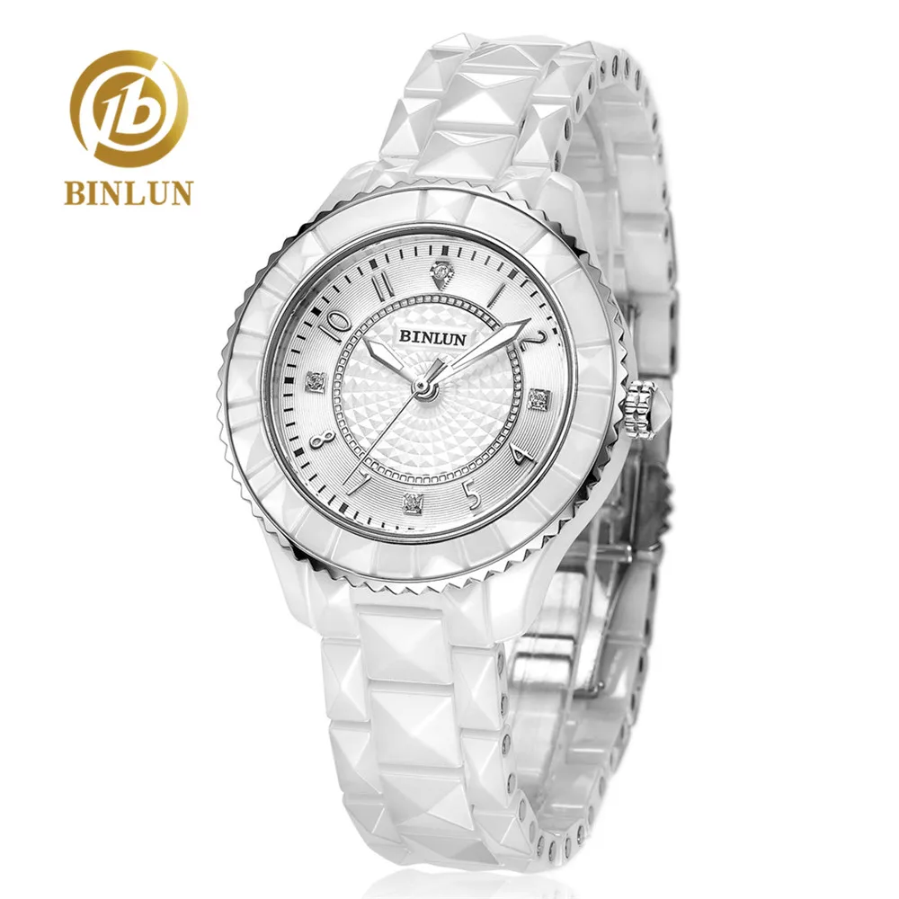 BINLUN Pure White Ceramic Women's Quartz Watch Elegant Diamond Dial Ladies Watch Waterproof Scratch-proof Luxury Ceramic Watch
BINLUN Pure White Ceramic Women's Quartz Watch Elegant Diamond Dial Ladies Watch Waterproof Scratch-proof Luxury Ceramic Watch