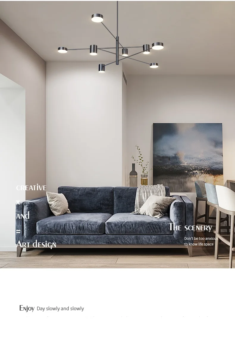 LukLoy Modern Chandelier Suspension Lighting Fixture Living Room Ceiling Hang Lamps Hanglamp Kitchen Branch Pendant Lamps Lights (11)