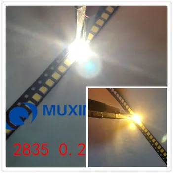 2000pcs/lot 0.2W SMD 2835 LED Lamp Diodes 20-26lm White+Warm White SMD LED Beads LED Chip DC3.0-3.6V for All Kinds of LED Light
2000pcs/lot 0.2W SMD 2835 LED Lamp Diodes 20-26lm White+Warm White SMD LED Beads LED Chip DC3.0-3.6V for All Kinds of LED Light