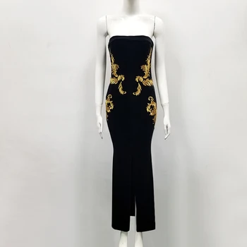 New Spring Style Ladies HL Bandage Dress Strapless Sexy Bodycon Ankle-length Dress Off the Shoulder Club Night Dress
New Spring Style Ladies HL Bandage Dress Strapless Sexy Bodycon Ankle-length Dress Off the Shoulder Club Night Dress
