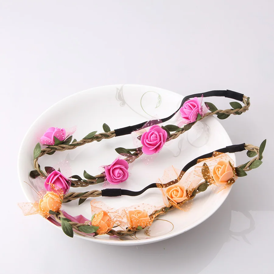 M MISM Sweet Boho Fabric Flower Crown Festival Headband Floral Wedding Wreath Bridesmaid Garland Bohemian Mesh Wianek Kwiatowy
M MISM Sweet Boho Fabric Flower Crown Festival Headband Floral Wedding Wreath Bridesmaid Garland Bohemian Mesh Wianek Kwiatowy