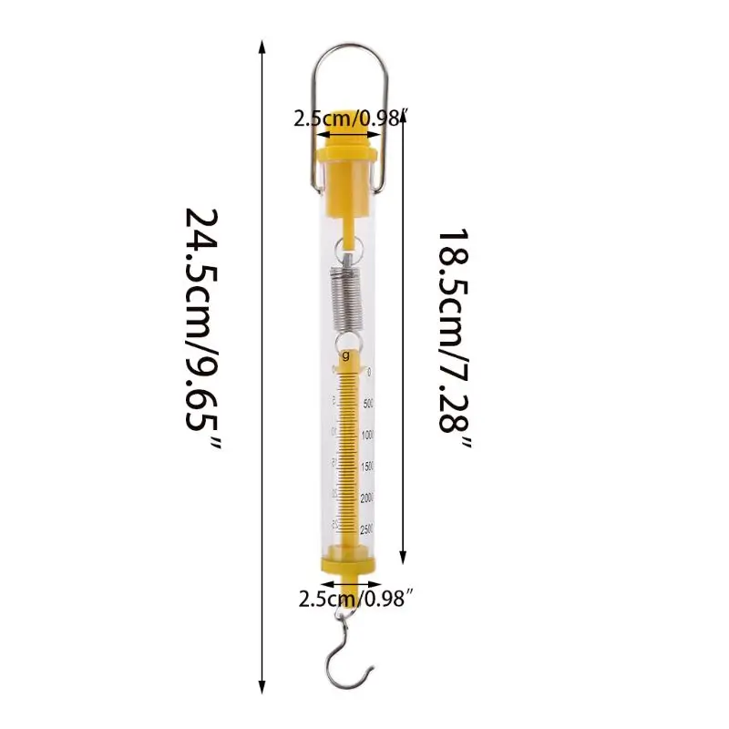 Newton force meter Max Capacity 25N Plastic Tubular Spring Scale Dual Scale Labeled for Physical Experiment 649E
Newton force meter Max Capacity 25N Plastic Tubular Spring Scale Dual Scale Labeled for Physical Experiment 649E
