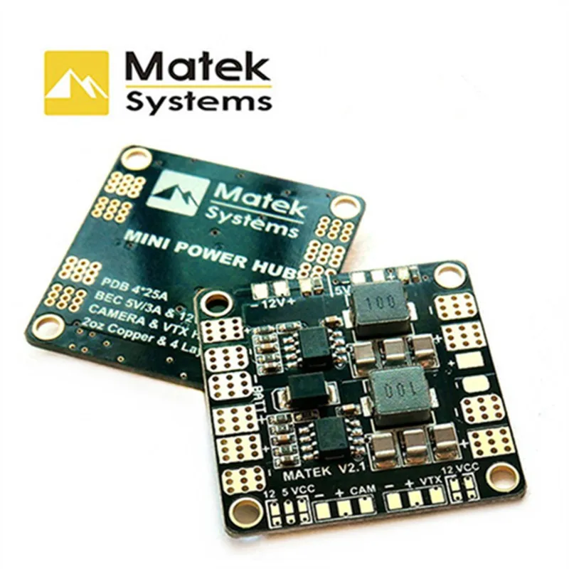 Matek Mini Power Hub Power Distribution Board With BEC 5V And 12V For FPV Multicopter
Matek Mini Power Hub Power Distribution Board With BEC 5V And 12V For FPV Multicopter