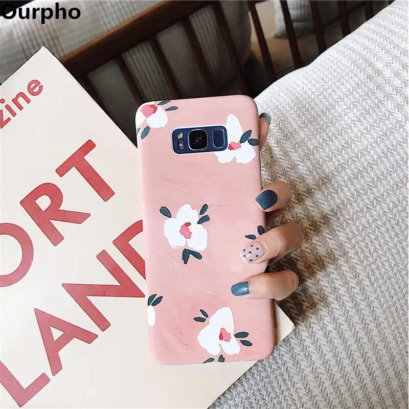 Ourpho For Samsung Galaxy S8 S9 Plus Case Note 9 Note 8 Fashion Flowers Phone Case Pink Luxury Hard PC Matte Cover Coque
Ourpho For Samsung Galaxy S8 S9 Plus Case Note 9 Note 8 Fashion Flowers Phone Case Pink Luxury Hard PC Matte Cover Coque