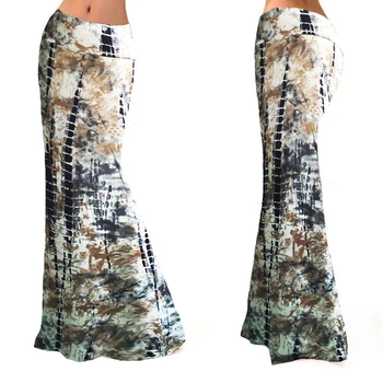 

2019 Autumn New Nightclub Women skirts vestidos Sexy leaf Printed Maxi long skirt High Waist Package Hip skirt 94266 DX