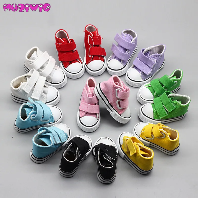 7.5cm Canvas Shoes for BJD Doll Fashion Mini Toy White Black Red Blue Pink Yellow Sneakers Shoes Doll Accessories
7.5cm Canvas Shoes for BJD Doll Fashion Mini Toy White Black Red Blue Pink Yellow Sneakers Shoes Doll Accessories