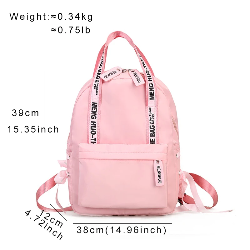 Compra Mochila De Nylon Mujeres Mochilas Escolares Para Adolescentes Bolsas  De Viaje De Gran Capacidad Para Niñas Mochilas De Bowknot Mochilas Barato |  Entrega Rápida Y Calidad | Es.Dhgate