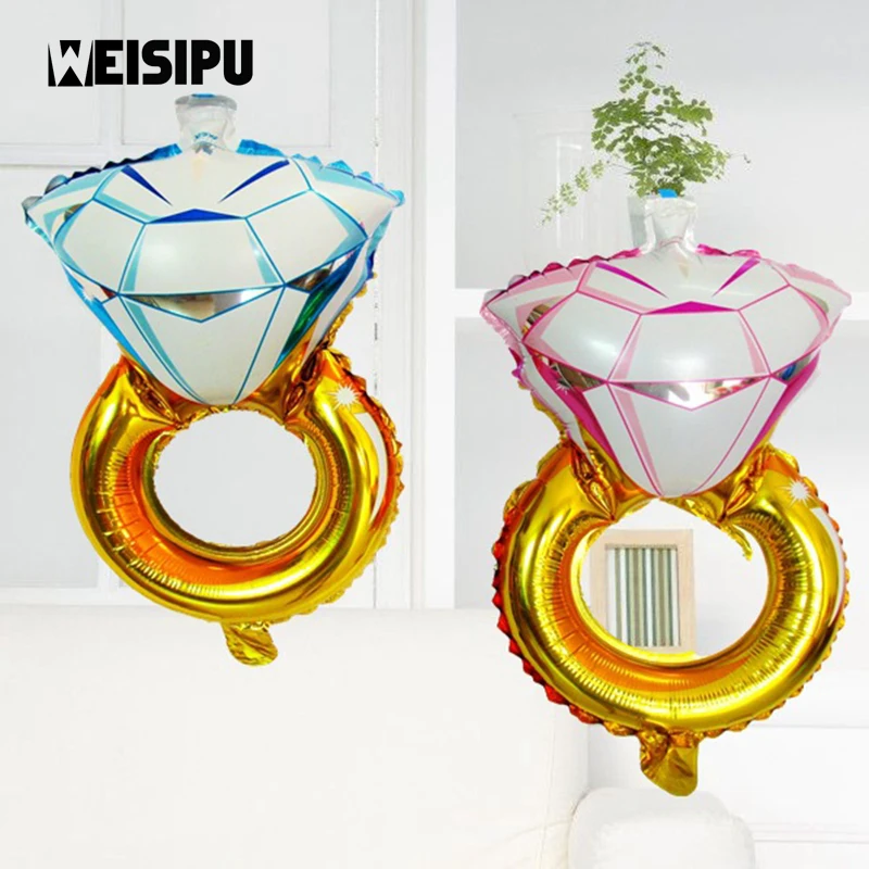 WEISIPU 1pcs Lover Wedding Marriage Aluminium Foil Balloon Diamond Bride Ring Balloon Wedding Valentine Party Decoration
WEISIPU 1pcs Lover Wedding Marriage Aluminium Foil Balloon Diamond Bride Ring Balloon Wedding Valentine Party Decoration