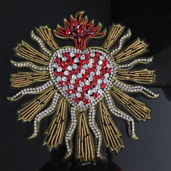 Handmade Rhinestone Beaded Heart Shaped Patch for Clothing Sewing on Beading Applique Shirt Shoes Bags DIY Decoration Patches
Handmade Rhinestone Beaded Heart Shaped Patch for Clothing Sewing on Beading Applique Shirt Shoes Bags DIY Decoration Patches