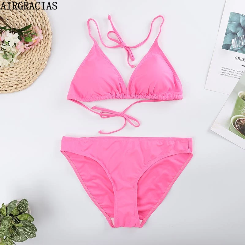 AIRGRACIAS Bikini 2019 Sexy Women Swimwear Solid Color Bikini Push Up Swimsuit Solid Beachwear Bathing Suit Biquini Bikini Set
AIRGRACIAS Bikini 2019 Sexy Women Swimwear Solid Color Bikini Push Up Swimsuit Solid Beachwear Bathing Suit Biquini Bikini Set