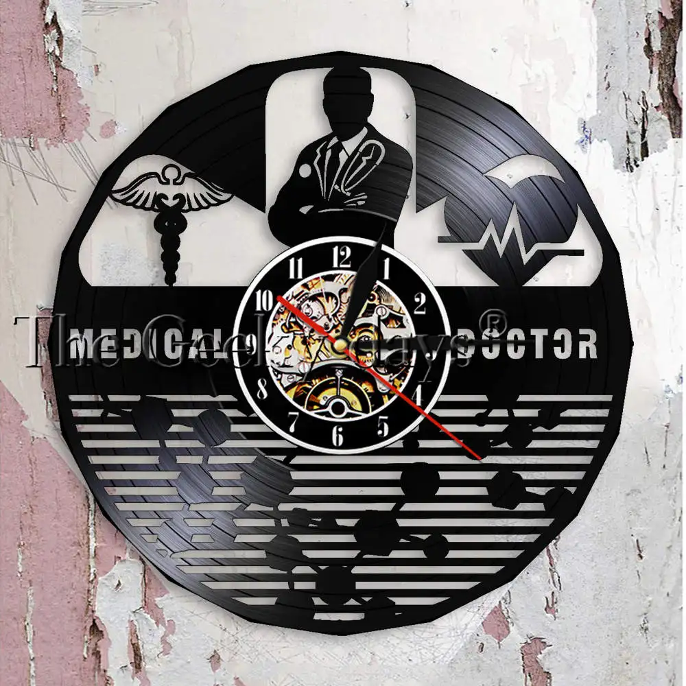 Medical Doctor Hospital Sign MD Symbol Wall Clock Rod of Asclepius Staff of Caduceus Hospital Doctor Office Vinyl Record Clock
Medical Doctor Hospital Sign MD Symbol Wall Clock Rod of Asclepius Staff of Caduceus Hospital Doctor Office Vinyl Record Clock