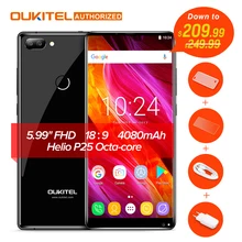 Oukitel MIX 2 Android 7.0 4G SmartPhone Helio P25 Octa Core 6G 64G 5.99" FHD 18:9 Display Mobile Phone Fingerprint ID Cellphone(China)