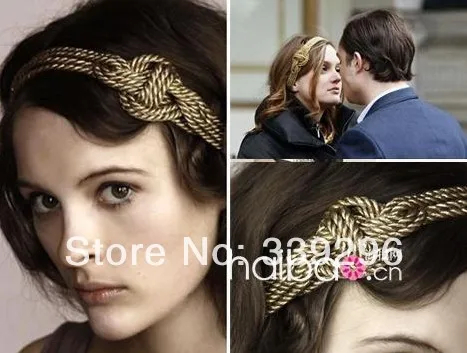 Image 2014 New arrival girl s jewelry hair accessories movie gossip girl hairbands woven headband Blair free shipping 2pcs lot