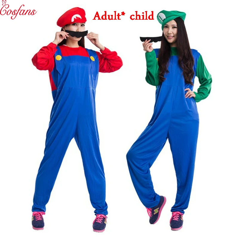 Cosplay Adult and Child Super Mario Bros Cosplay Dance Costume Set Children Halloween Party Children's Dress men and women 2018
Cosplay Adult and Child Super Mario Bros Cosplay Dance Costume Set Children Halloween Party Children's Dress men and women 2018