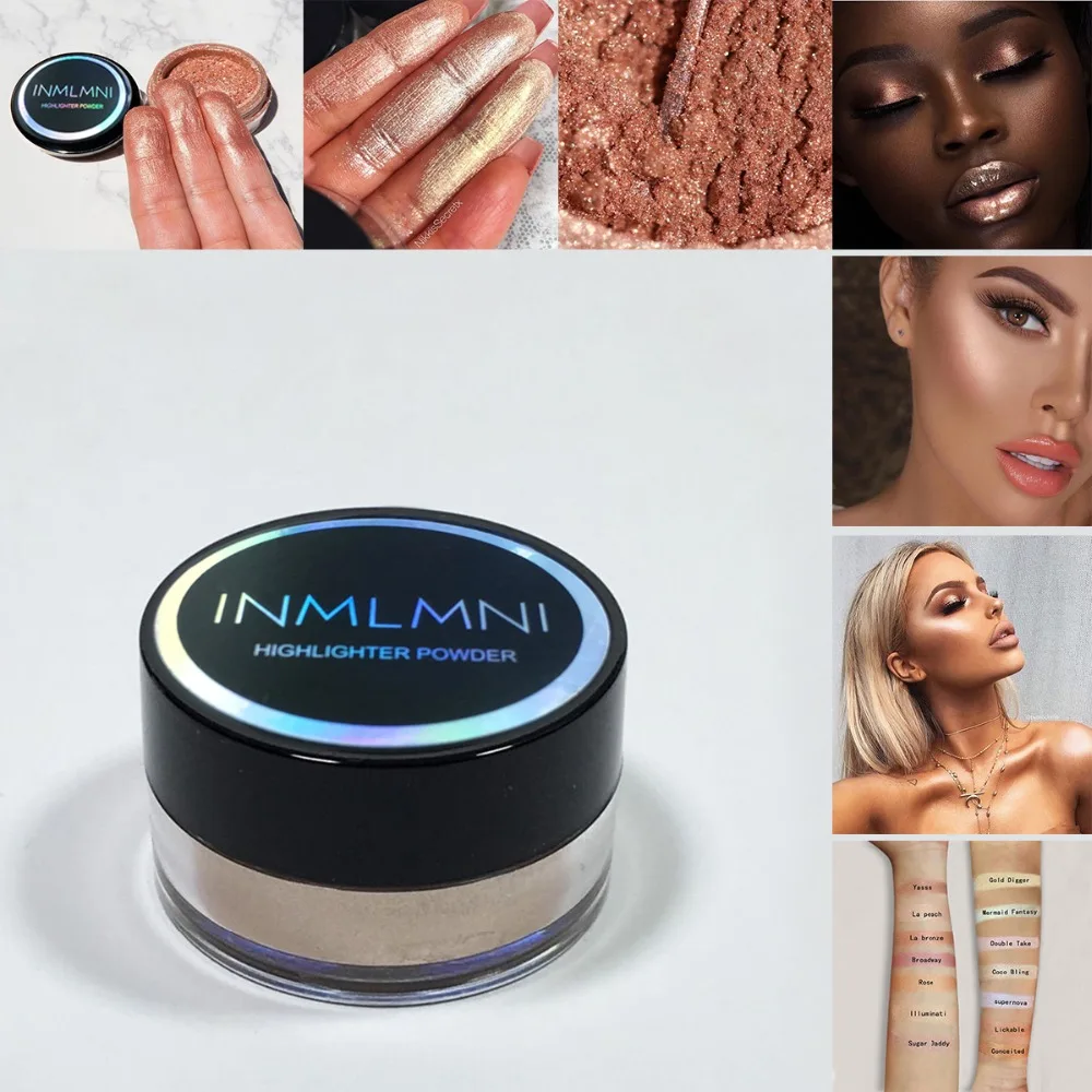 Diamond Glow loose Powder Face 14 Colors Makeup Highlighter Powder Full Coverage Eye glitter illuminator La peach bronzer
Diamond Glow loose Powder Face 14 Colors Makeup Highlighter Powder Full Coverage Eye glitter illuminator La peach bronzer