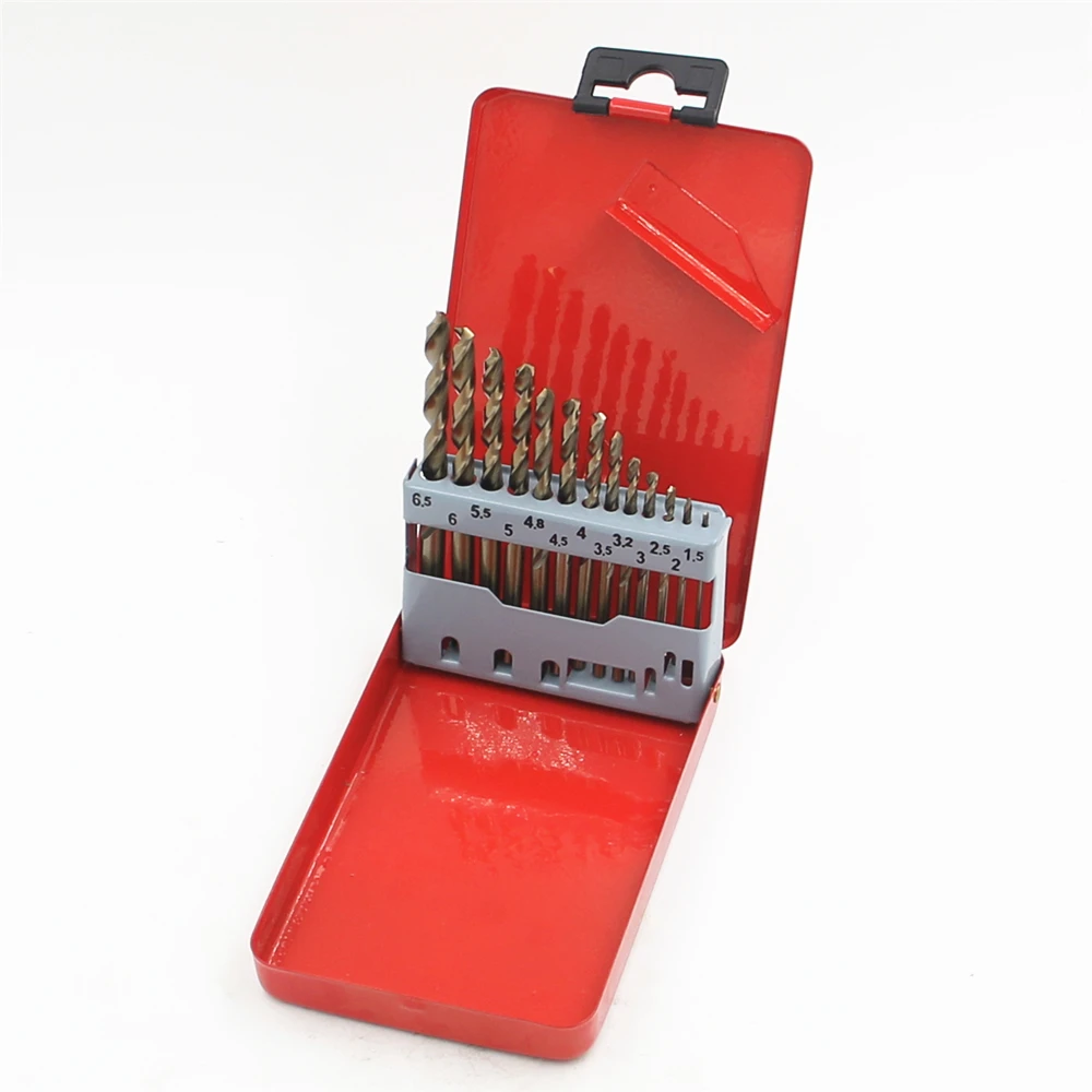 13Pcs/set M35 Twist Drill Bit Set Power Tools Hand Tool Accessory HSS-co Stainless Steel drilling
13Pcs/set M35 Twist Drill Bit Set Power Tools Hand Tool Accessory HSS-co Stainless Steel drilling