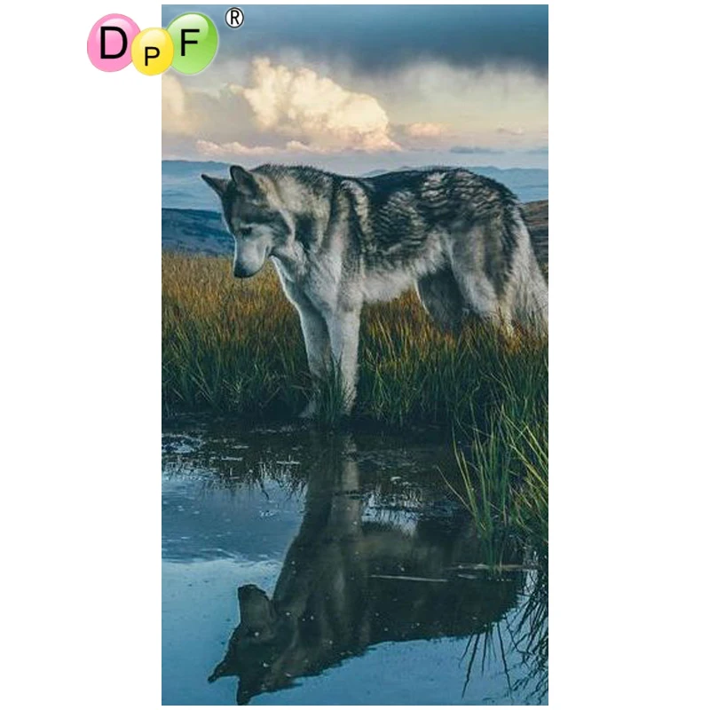 DPF DIY reflection wolf 5D square diamond painting cross stitch crafts diamond embroidery mural home decoration mosaic...
DPF DIY reflection wolf 5D square diamond painting cross stitch crafts diamond embroidery mural home decoration mosaic...