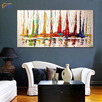 Sailing Landscape Picture Canvas Wall Art 100% Hand Painted Modern Abstract Oil Painting Art for Home Decor Gift No Frame SL134
Sailing Landscape Picture Canvas Wall Art 100% Hand Painted Modern Abstract Oil Painting Art for Home Decor Gift No Frame SL134