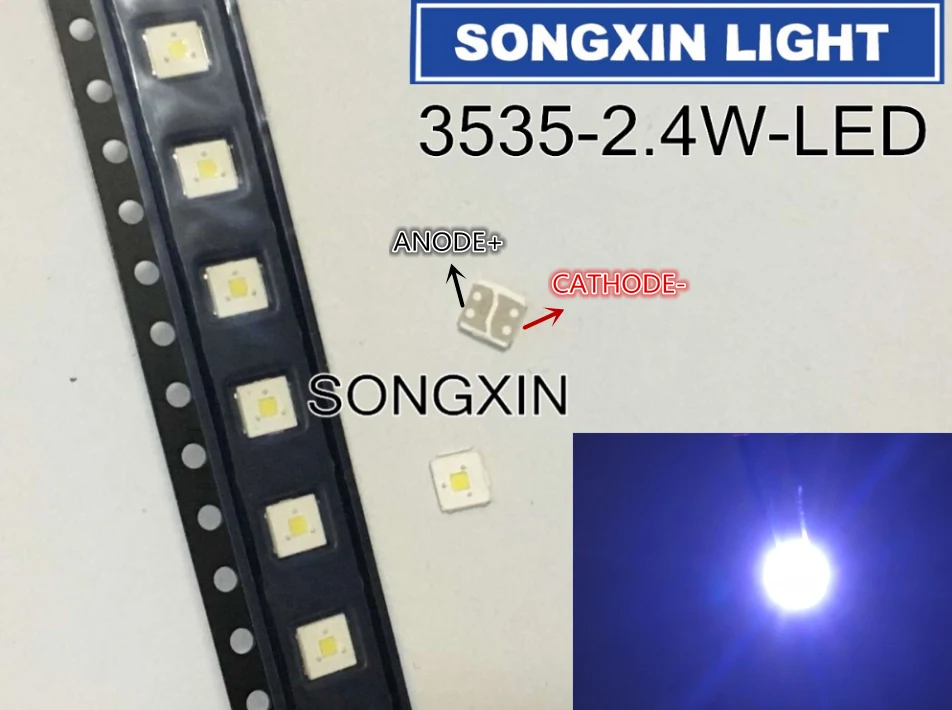 2000PCS LUMENS LED Backlight Flip-Chip LED 2.4W 3V 3535 Cool white 153LM LCD Backlight for TV TV Application
2000PCS LUMENS LED Backlight Flip-Chip LED 2.4W 3V 3535 Cool white 153LM LCD Backlight for TV TV Application