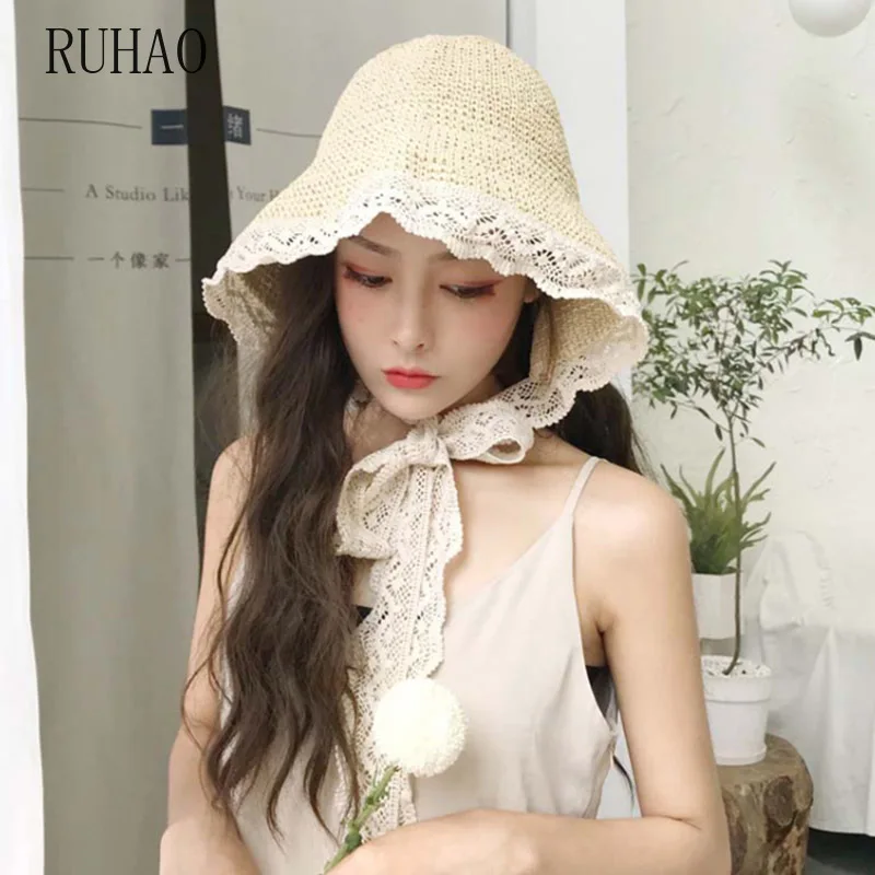 RUHAO women's summer caps wide brim summer hats for beach Girls Lace hat Cap summer korean women panama hat bone chapeu
RUHAO women's summer caps wide brim summer hats for beach Girls Lace hat Cap summer korean women panama hat bone chapeu
