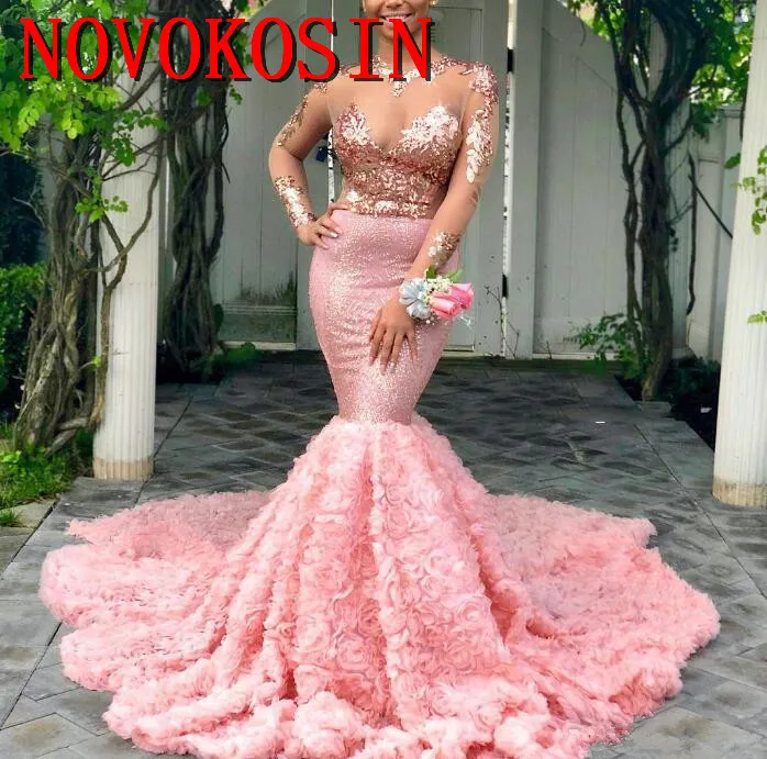 2019 Pink Long Sleeves Flower Train Formal Dress Mermaid Pageant Wear Graduation Evening Party Gown Custom Made Plus Size
2019 Pink Long Sleeves Flower Train Formal Dress Mermaid Pageant Wear Graduation Evening Party Gown Custom Made Plus Size