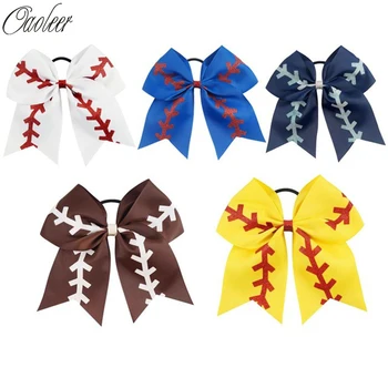 5pcs/lot Large 7" Glitter Softball Hair Bows with Elastic Band Girls Baseball Cheerleading Cheer Bows School Hair Accessories
5pcs/lot Large 7" Glitter Softball Hair Bows with Elastic Band Girls Baseball Cheerleading Cheer Bows School Hair Accessories