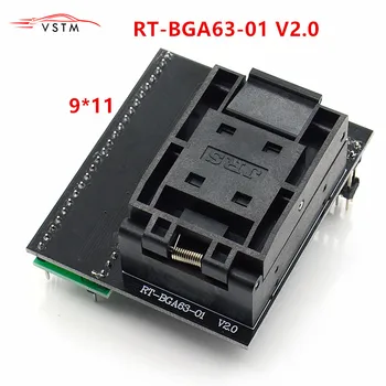 BGA63 Adapter for RT809H Programmer Socket RT-BGA63-01 V2.0 0.8MM Limiter Frame 9x11mm
BGA63 Adapter for RT809H Programmer Socket RT-BGA63-01 V2.0 0.8MM Limiter Frame 9x11mm