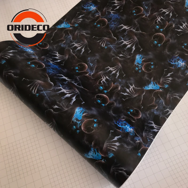 BLUE EYE SKULL sticker bomb car camo vinyl 5