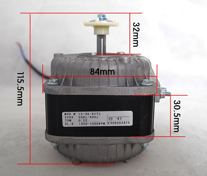 Детали для холодильника 220 В 75 Вт двигатель вентилятора детали асинхронного