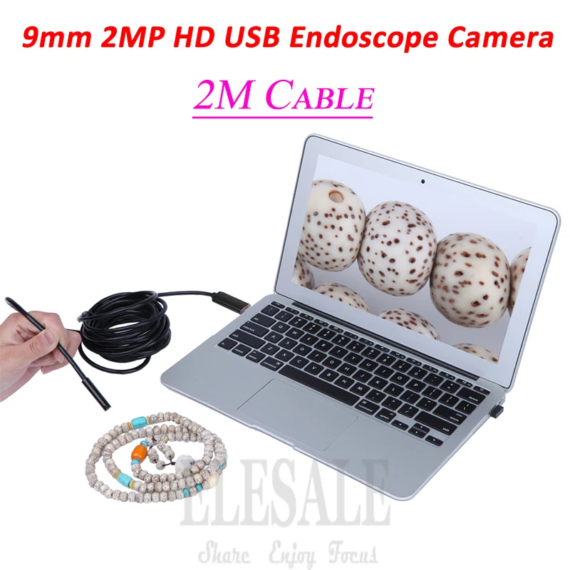 

New 9mm 2m-10m HD 2MP Mini USB Endoscope Camera Inspection Borescope Camera Windows PC For Car Repairing Examine