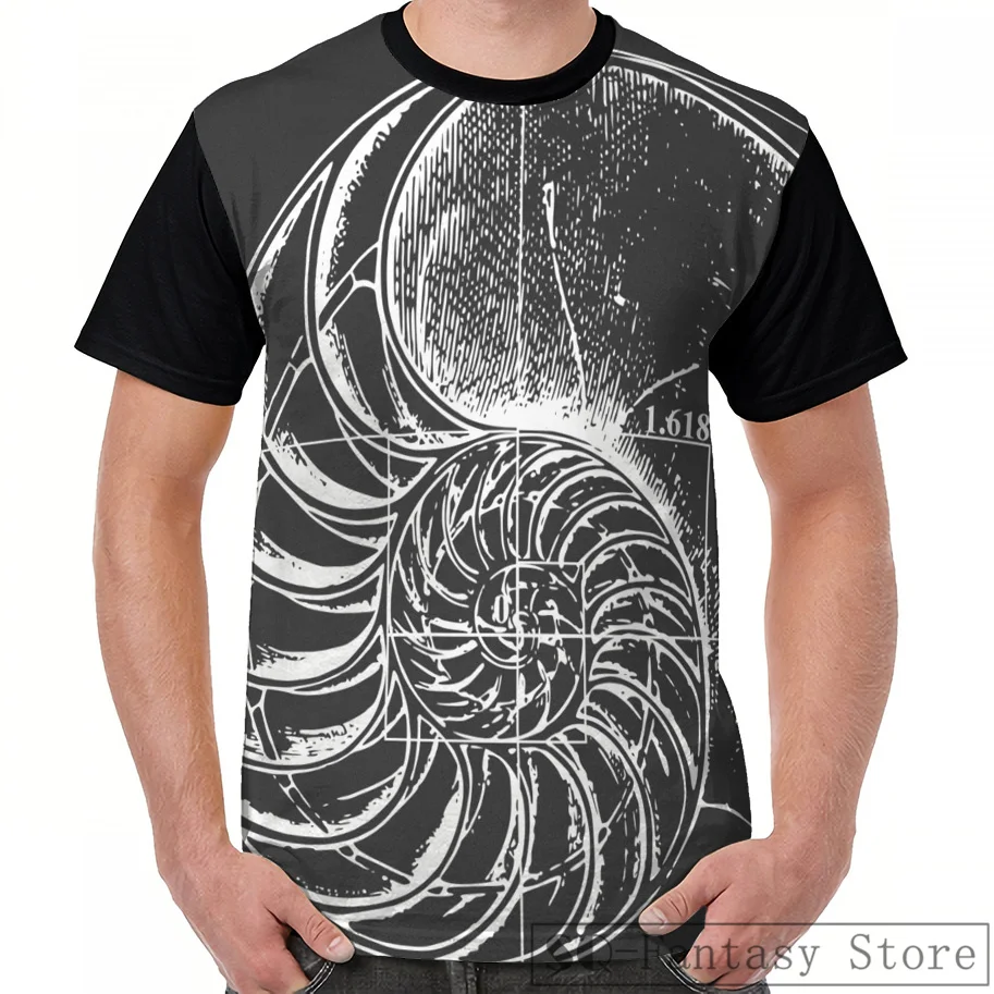 Casual print men t shirt women tops tee Fibonacci on a nautilus shell Graphic T-Shirt men summer Short Sleeve cute tshirts
Casual print men t shirt women tops tee Fibonacci on a nautilus shell Graphic T-Shirt men summer Short Sleeve cute tshirts