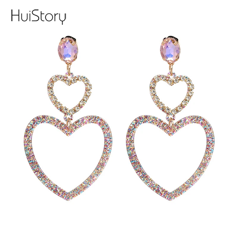 HUISTORY Hollow Big Love Heart Romantic Style Earrings Fashion Jewelry Statement Drop Earrings For Women Christmas Gift
HUISTORY Hollow Big Love Heart Romantic Style Earrings Fashion Jewelry Statement Drop Earrings For Women Christmas Gift