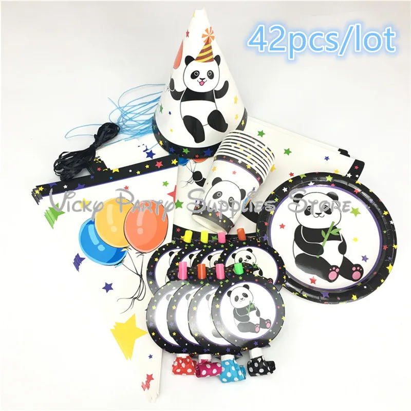 42pcs/lot Cartoon Animal Panda Disposable Tableware Set Panda Birthday Baby Shower Paper Cup Plate Party Decoration Supplies
42pcs/lot Cartoon Animal Panda Disposable Tableware Set Panda Birthday Baby Shower Paper Cup Plate Party Decoration Supplies