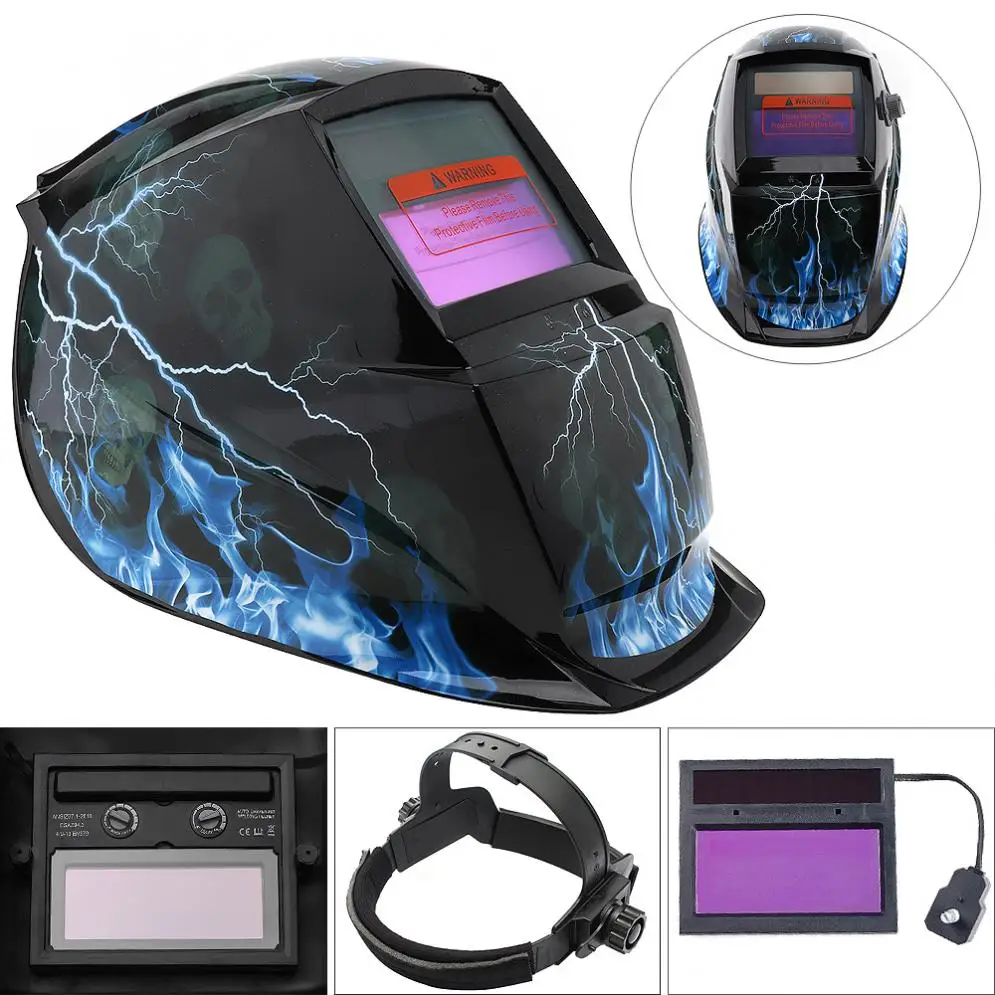 Lightning-skull Adjust Solar Auto Darkening TIG MIG Grinding Welding Helmets / Face Masks / Electric Welding Masks / Weld Cap
Lightning-skull Adjust Solar Auto Darkening TIG MIG Grinding Welding Helmets / Face Masks / Electric Welding Masks / Weld Cap