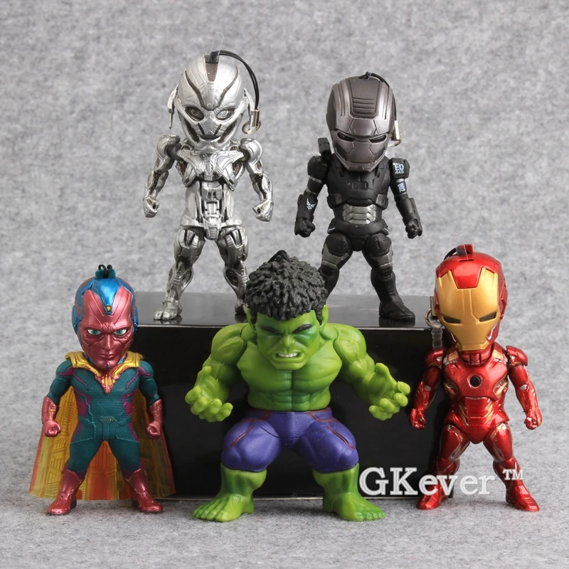 Avengers 5pcs/Set Age of Ultron Iron Man Hulk Vision Ultron War Machine PVC Action Figures Model Toys with LED Light
Avengers 5pcs/Set Age of Ultron Iron Man Hulk Vision Ultron War Machine PVC Action Figures Model Toys with LED Light