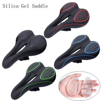 Silicone Shockproof Soft Bicycle Saddle Cushion Waterproof Leather Surface Filled Silica Gel Bike Seat with Breathable Hollow
Silicone Shockproof Soft Bicycle Saddle Cushion Waterproof Leather Surface Filled Silica Gel Bike Seat with Breathable Hollow